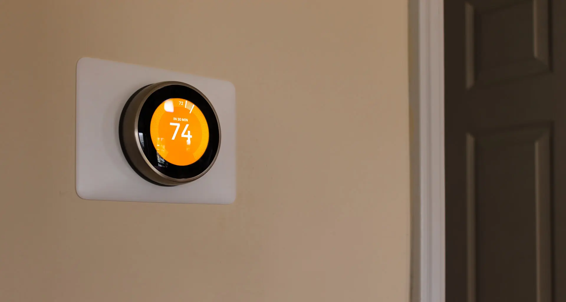 Smart Nest Thermostat heating a room