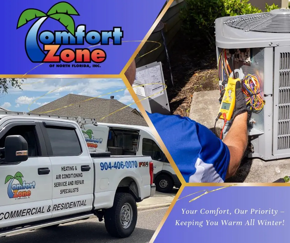 HVAC service truck performing air conditioning unit repair in Jacksonville, providing expert AC maintenance and cooling solutions.