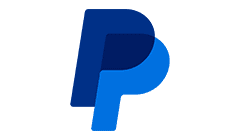 A blue letter p on top of a green background.