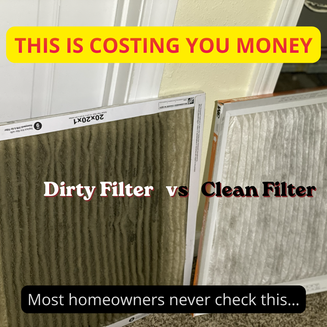 air conditioning filters a clean and dirty air conditioning filter side by side.