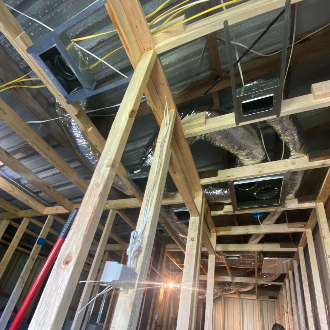 New construction ductwork installation in Jacksonville,Florida.